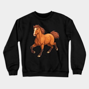 Majestic Chestnut Horse Crewneck Sweatshirt